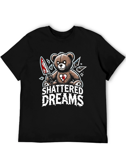 Shattered Dreams Teddy Bear Graphic T-Shirt