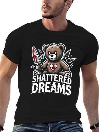 Shattered Dreams Teddy Bear Graphic T-Shirt