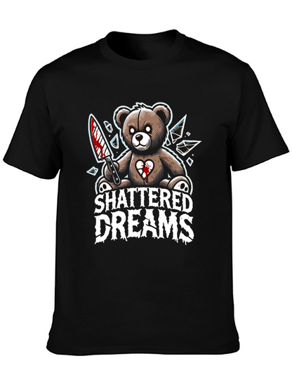 Shattered Dreams Teddy Bear Graphic T-Shirt