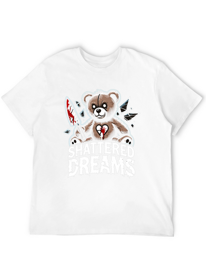 Shattered Dreams Teddy Bear Graphic T-Shirt