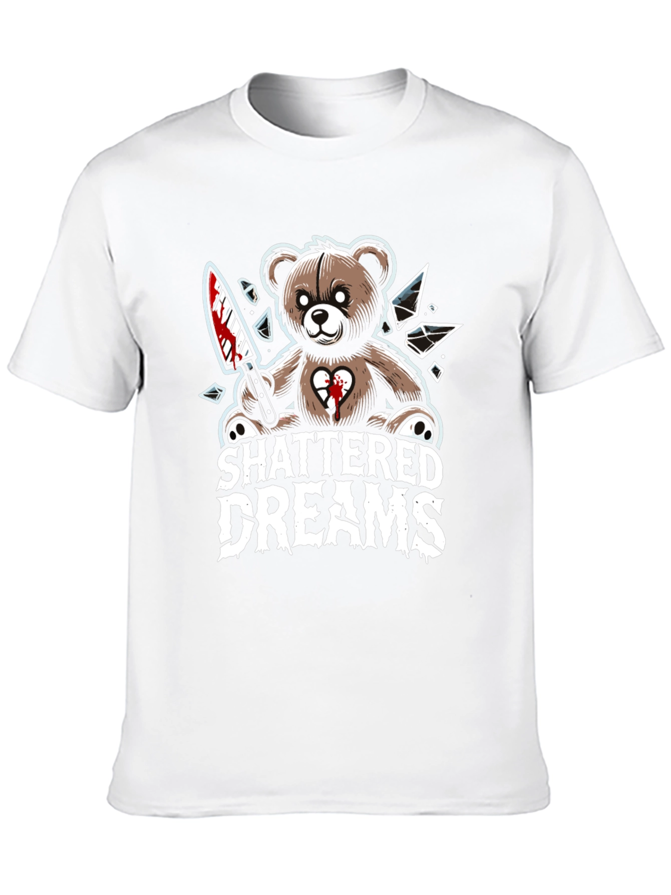 Shattered Dreams Teddy Bear Graphic T-Shirt