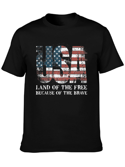 USA Land of the Free Patriotic T-Shirt