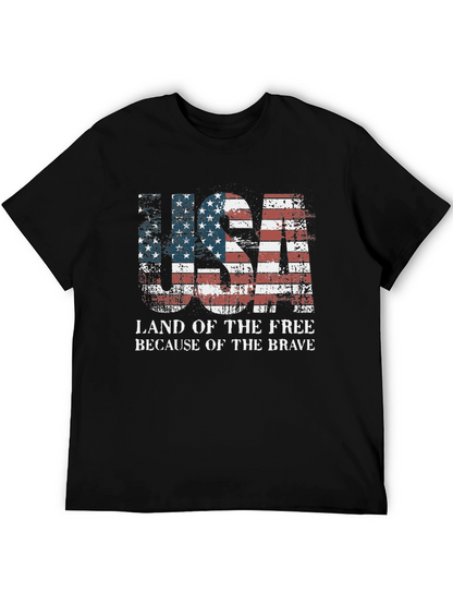 USA Land of the Free Patriotic T-Shirt