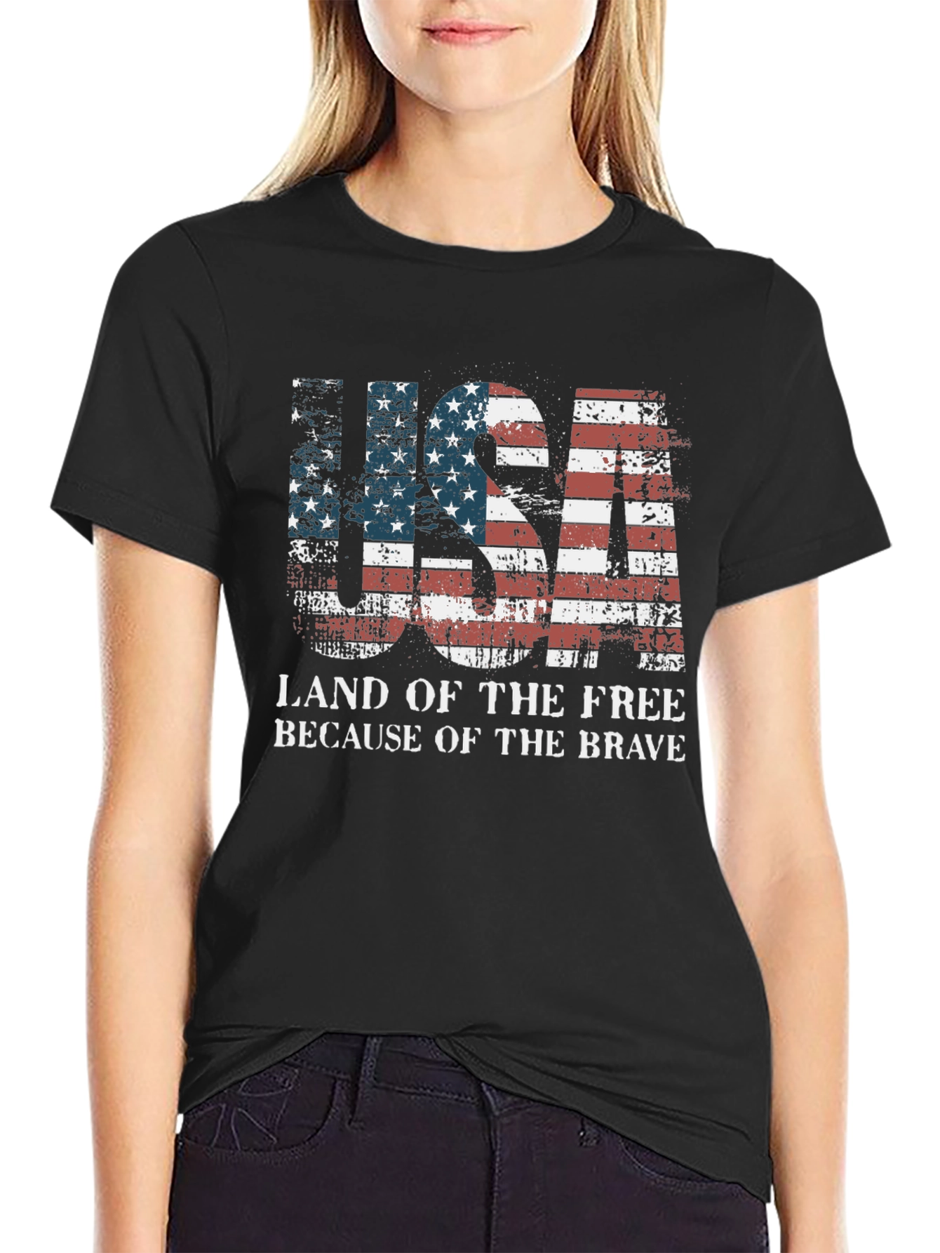 USA Land of the Free Patriotic T-Shirt