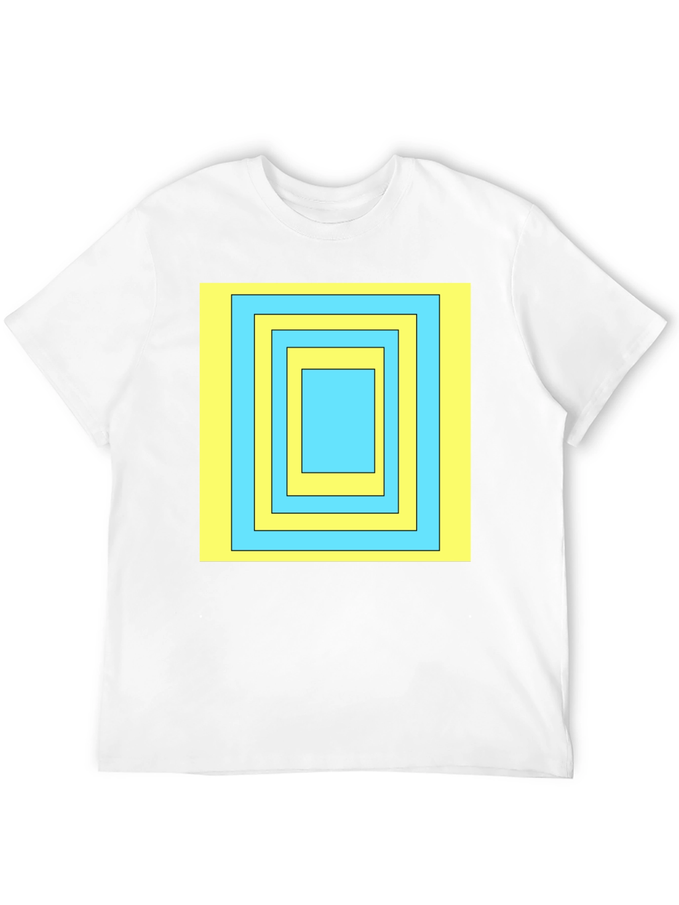 Geometric Square T-Shirt - Modern Style