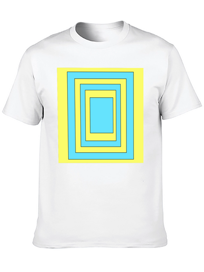 Geometric Square T-Shirt - Modern Style