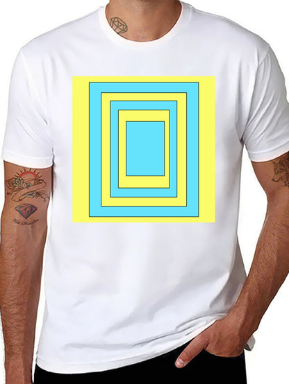 Geometric Square T-Shirt - Modern Style