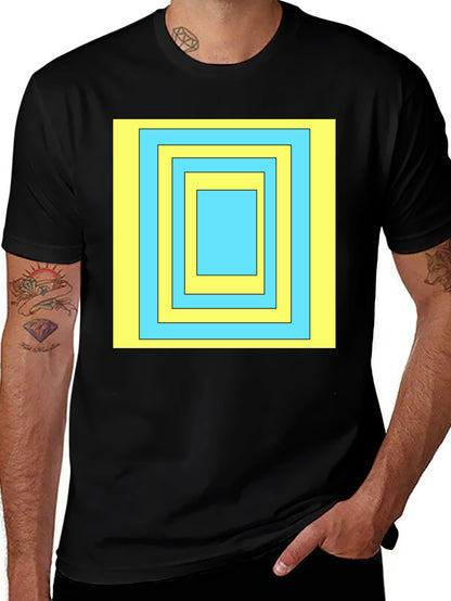 Geometric Square T-Shirt - Modern Style