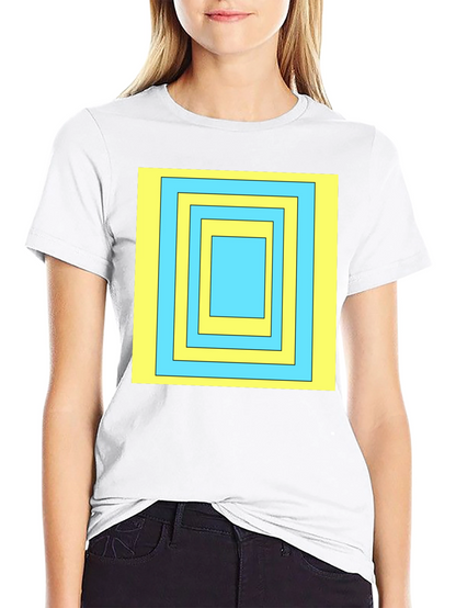 Geometric Square T-Shirt - Modern Style