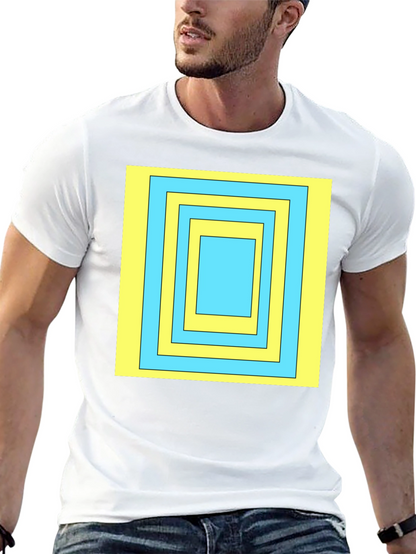 Geometric Square T-Shirt - Modern Style