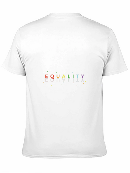 Equality Rainbow Graphic Tee - Black Cotton Shirt