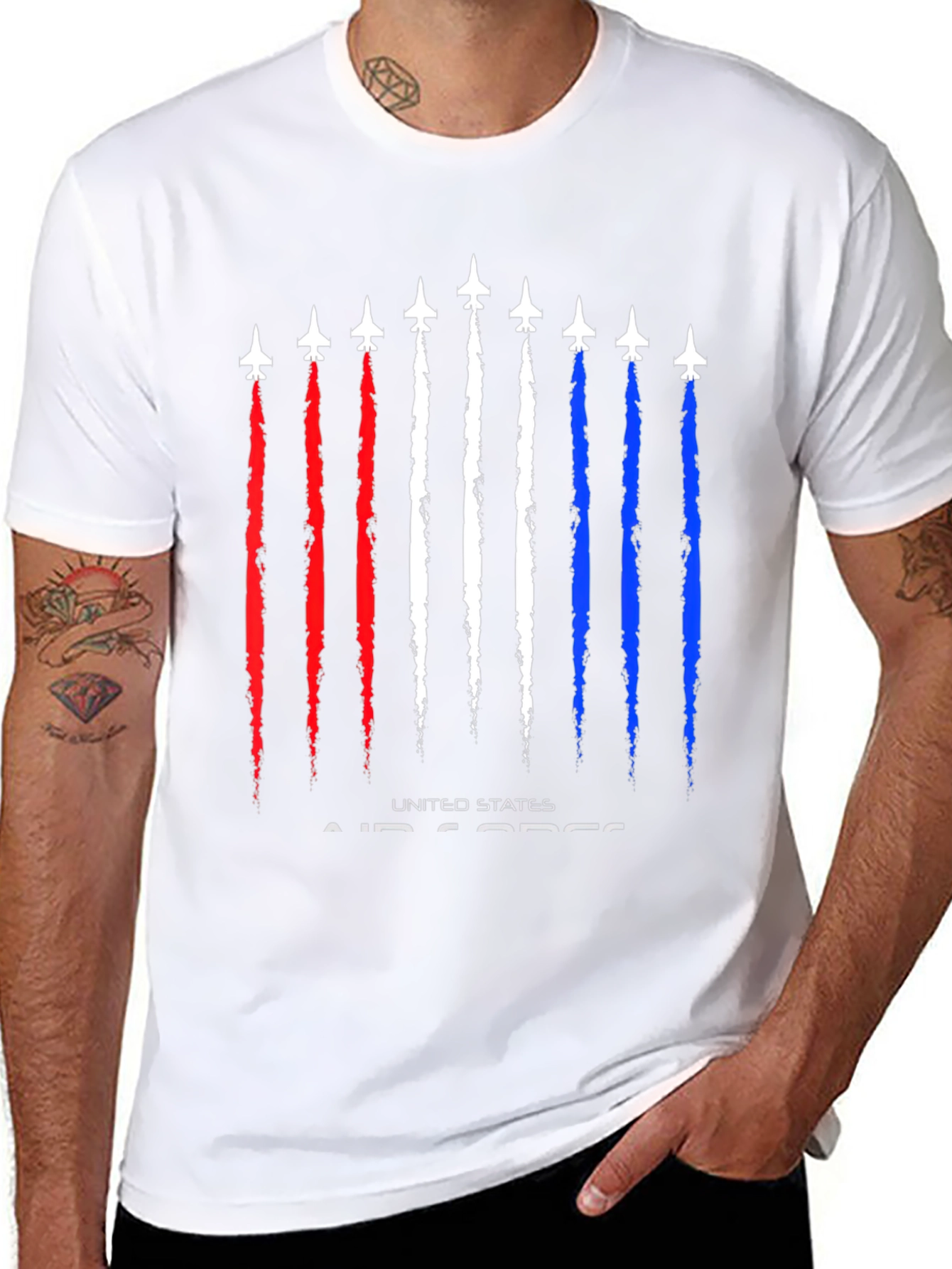 US Air Force Jet Stream Graphic T-Shirt