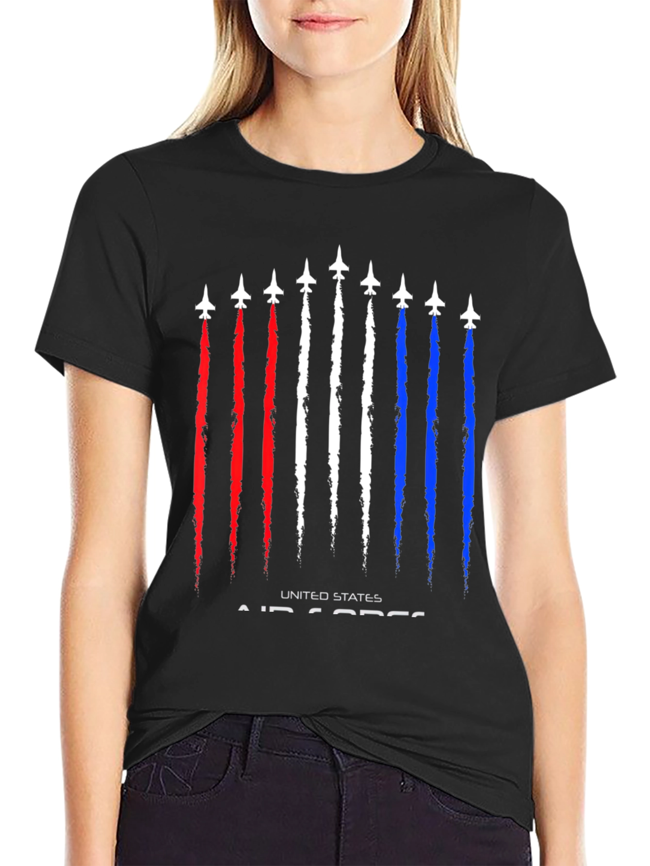 US Air Force Jet Stream Graphic T-Shirt
