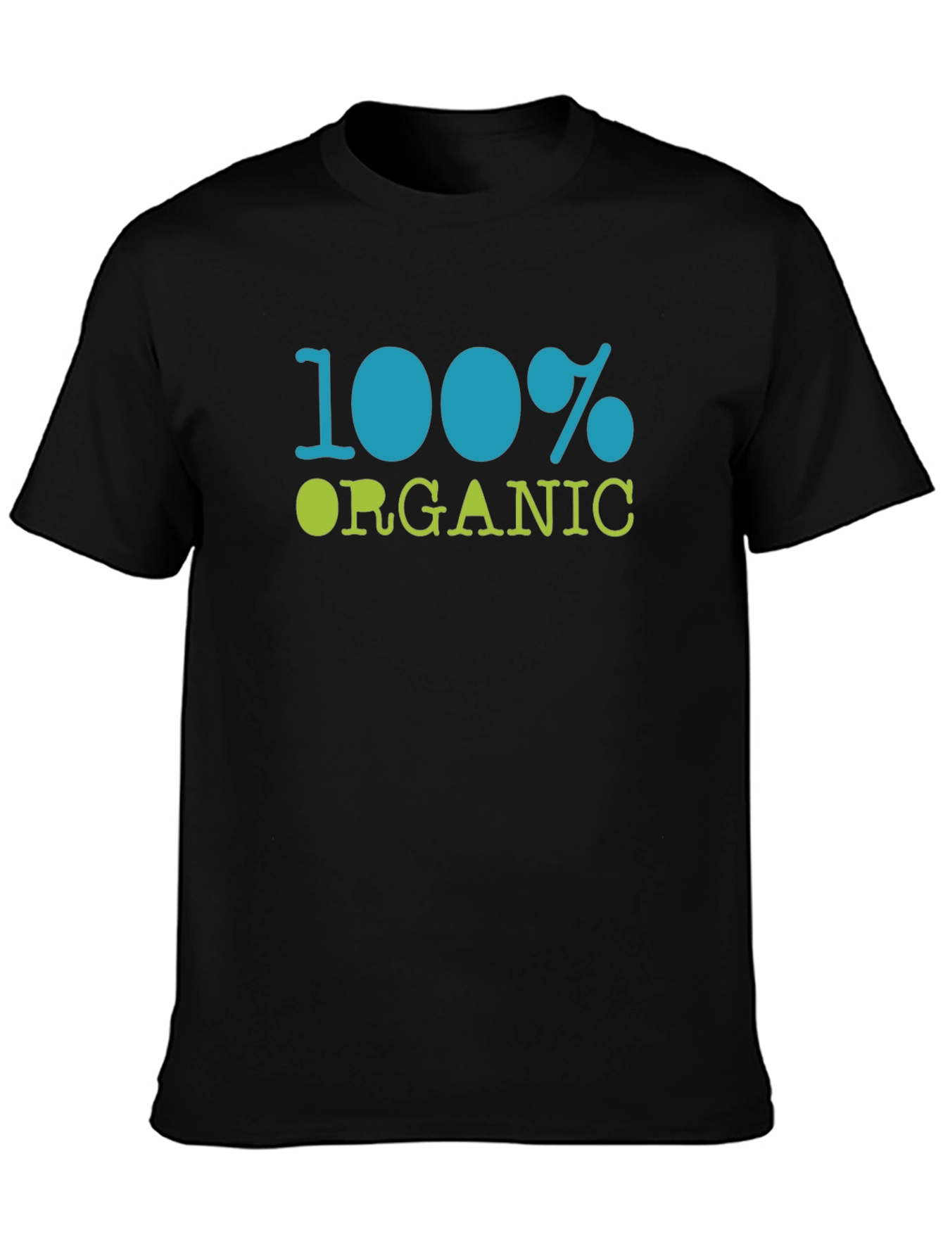 100% Organic Black Cotton T-Shirt