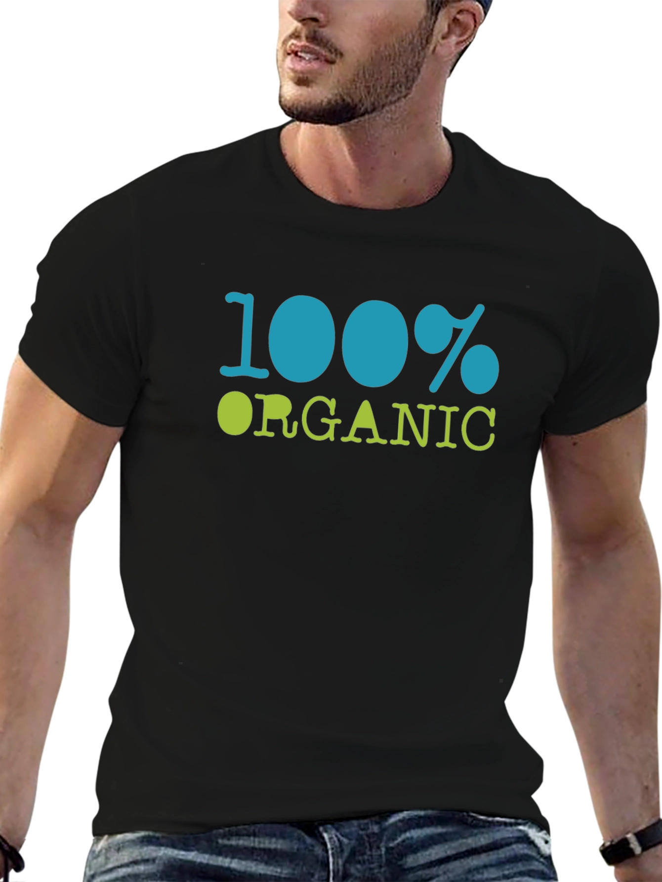 100% Organic Black Cotton T-Shirt