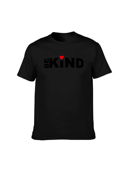 Be Kind Heart Graphic T-Shirt - 100% Cotton, Kindness-Driven Tee for Daily Life & Community Events