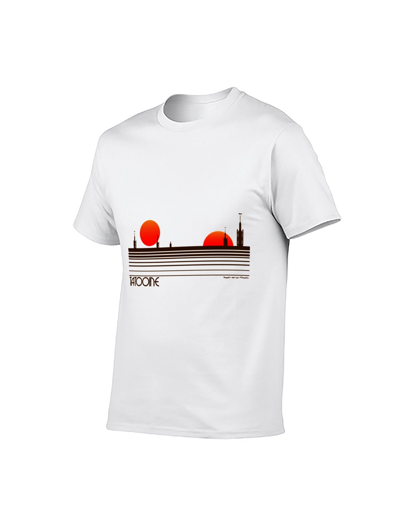 Tatooine Double Sunset Star Wars Inspired T-Shirt - 100% Cotton, Sci-Fi Casual Tee for Movie Fans & Everyday Occasions