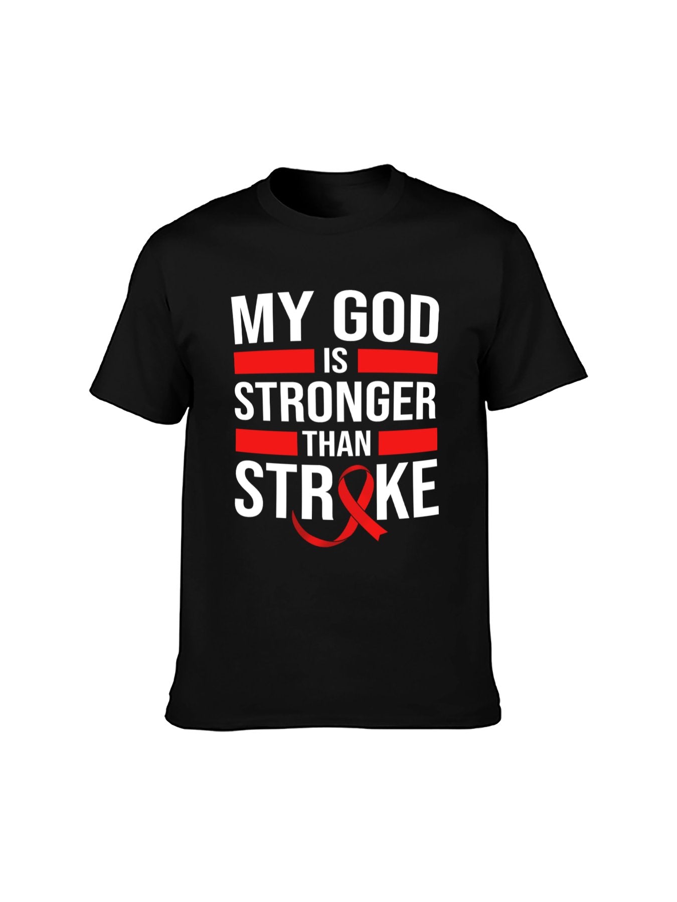 My God Is Stronger Than Stroke Unisex T-Shirt - Stroke Awareness Inspirational Faith Tee for Men & Women