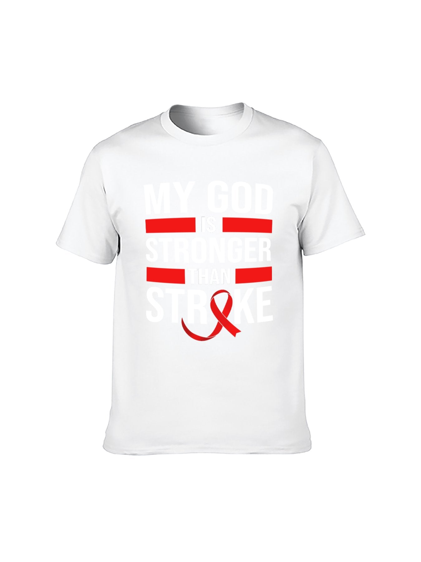 My God Is Stronger Than Stroke Unisex T-Shirt - Stroke Awareness Inspirational Faith Tee for Men & Women