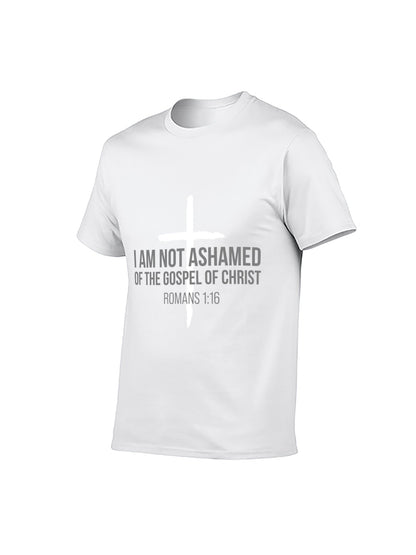 “I Am Not Ashamed of the Gospel” Christian T-Shirt - Romans 1:16 Faith Statement Tee for Men & Women