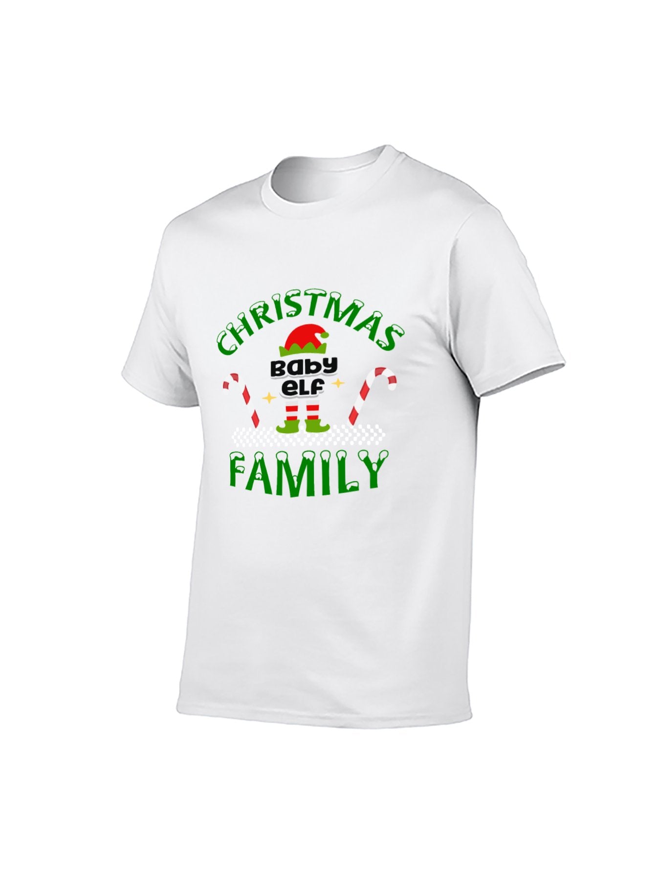 Christmas Baby Elf Family T-Shirt - 100% Cotton, Festive Christmas Tee for Holiday & Casual Occasions