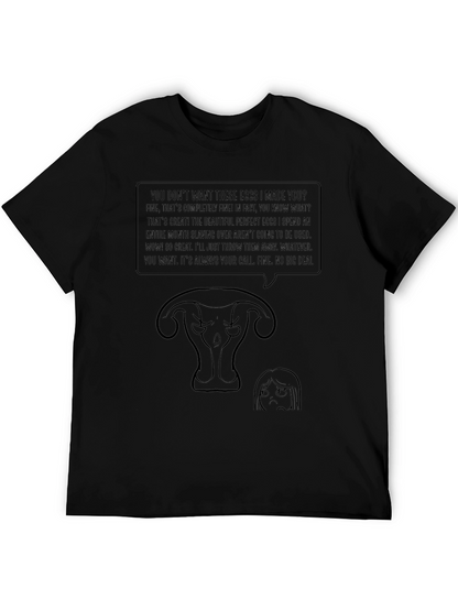 Humorous Uterus T-Shirt - Eggs I Made You