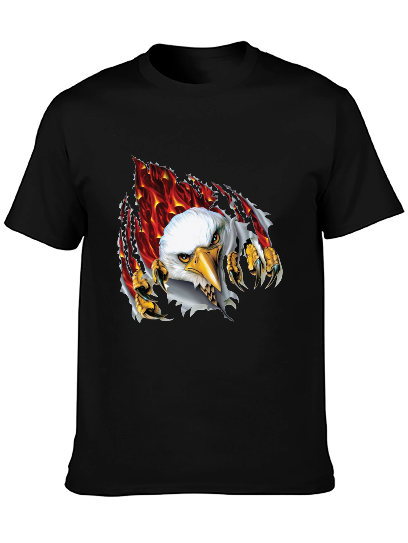 Eagle Graphic Black T-Shirt for Men