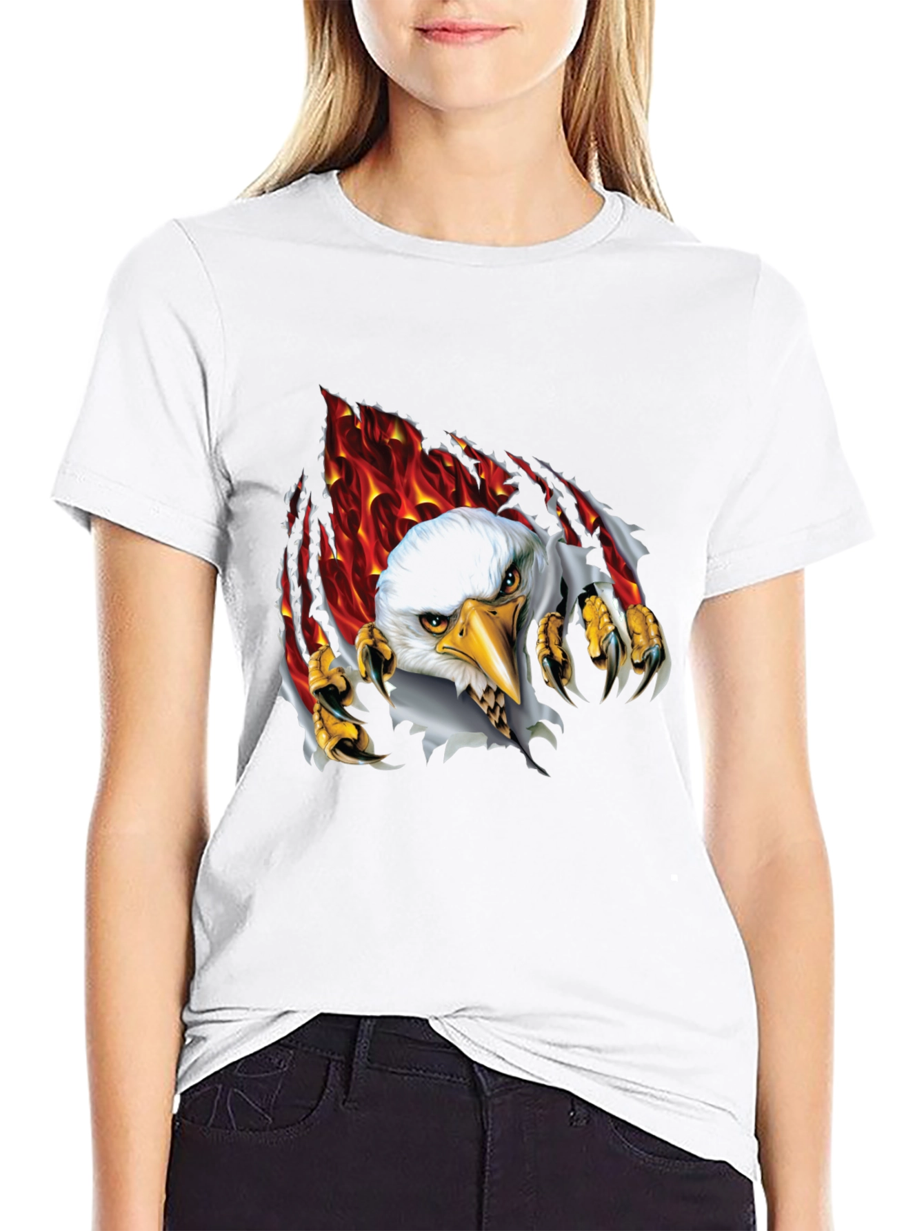 Eagle Graphic Black T-Shirt for Men