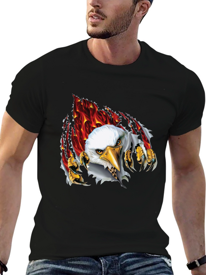 Eagle Graphic Black T-Shirt for Men