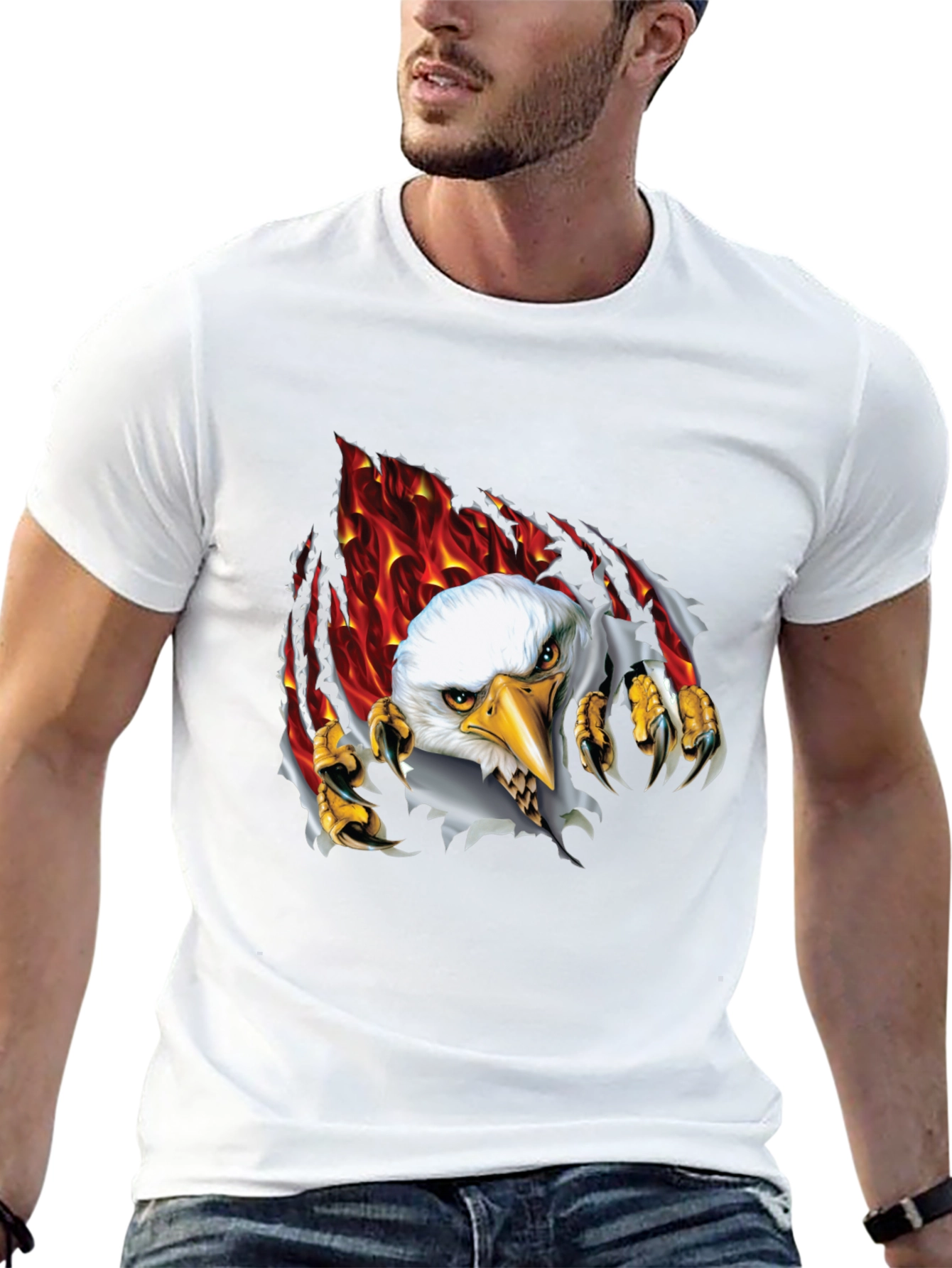 Eagle Graphic Black T-Shirt for Men