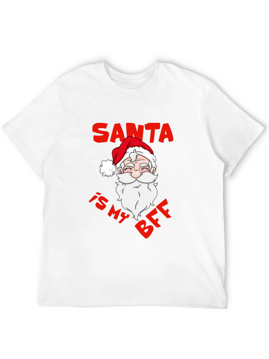 Santa is My BFF Black T-Shirt