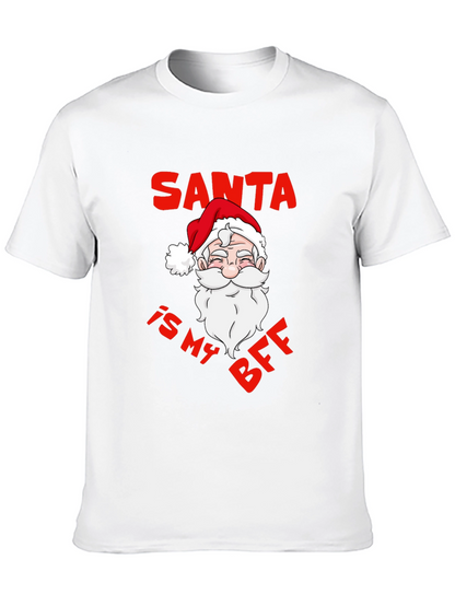 Santa is My BFF Black T-Shirt
