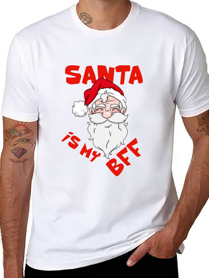 Santa is My BFF Black T-Shirt