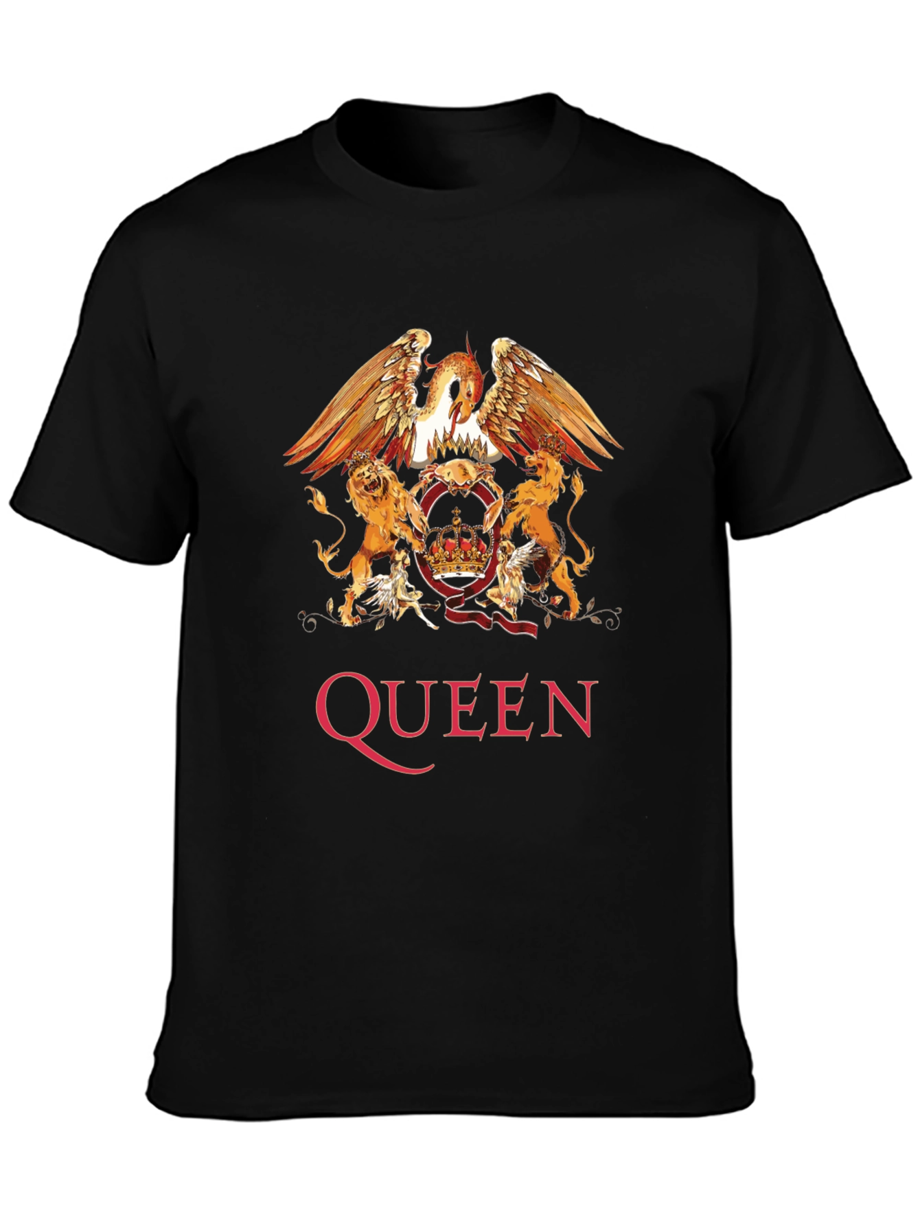 Queen Band Crest Graphic Print T-Shirt