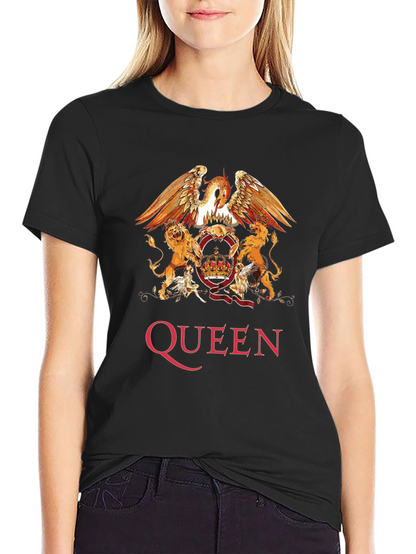Queen Band Crest Graphic Print T-Shirt