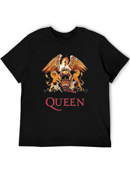 Queen Band Crest Graphic Print T-Shirt