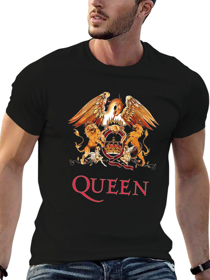 Queen Band Crest Graphic Print T-Shirt