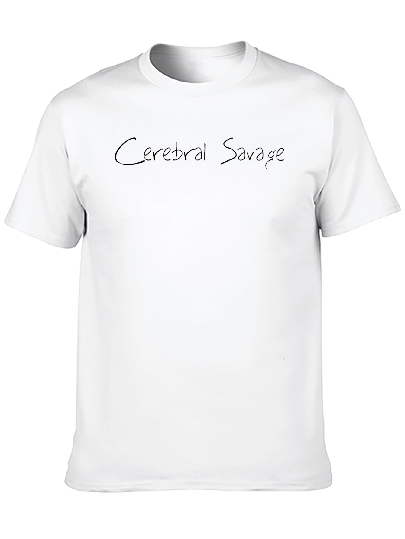 Cerebral Savage Black Graphic Tee - Casual Wear