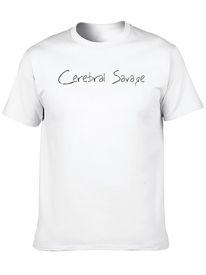 Cerebral Savage Black Graphic Tee - Casual Wear