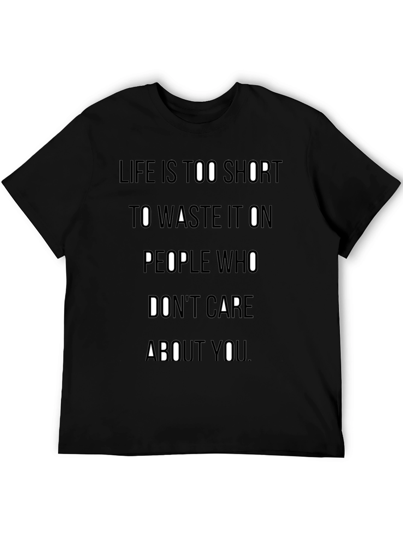 Life is Too Short Graphic T-Shirt - Black