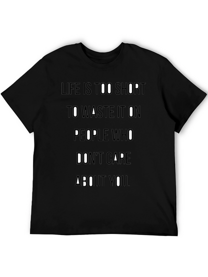 Life is Too Short Graphic T-Shirt - Black