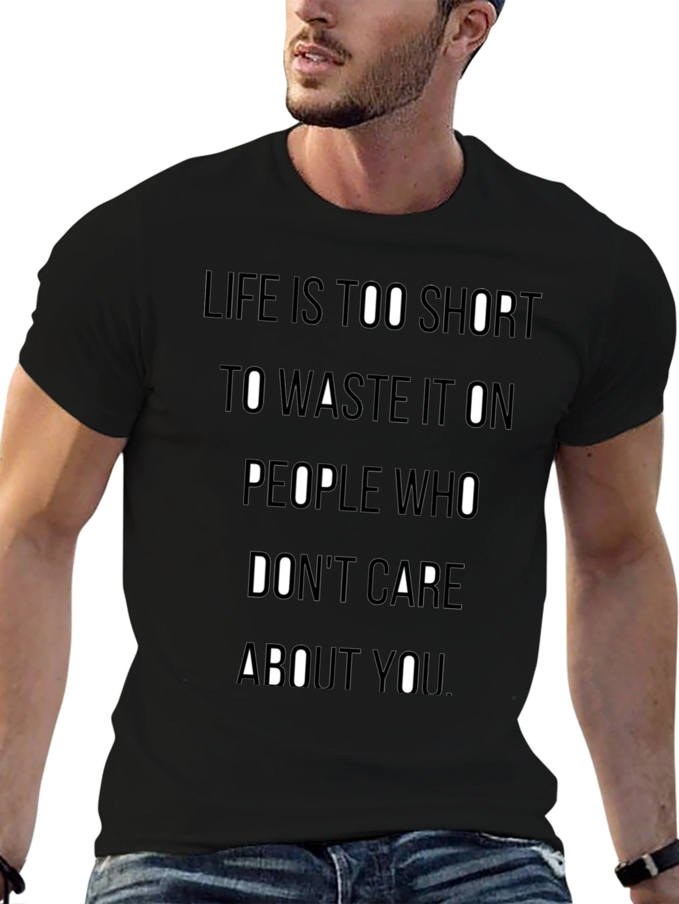 Life is Too Short Graphic T-Shirt - Black