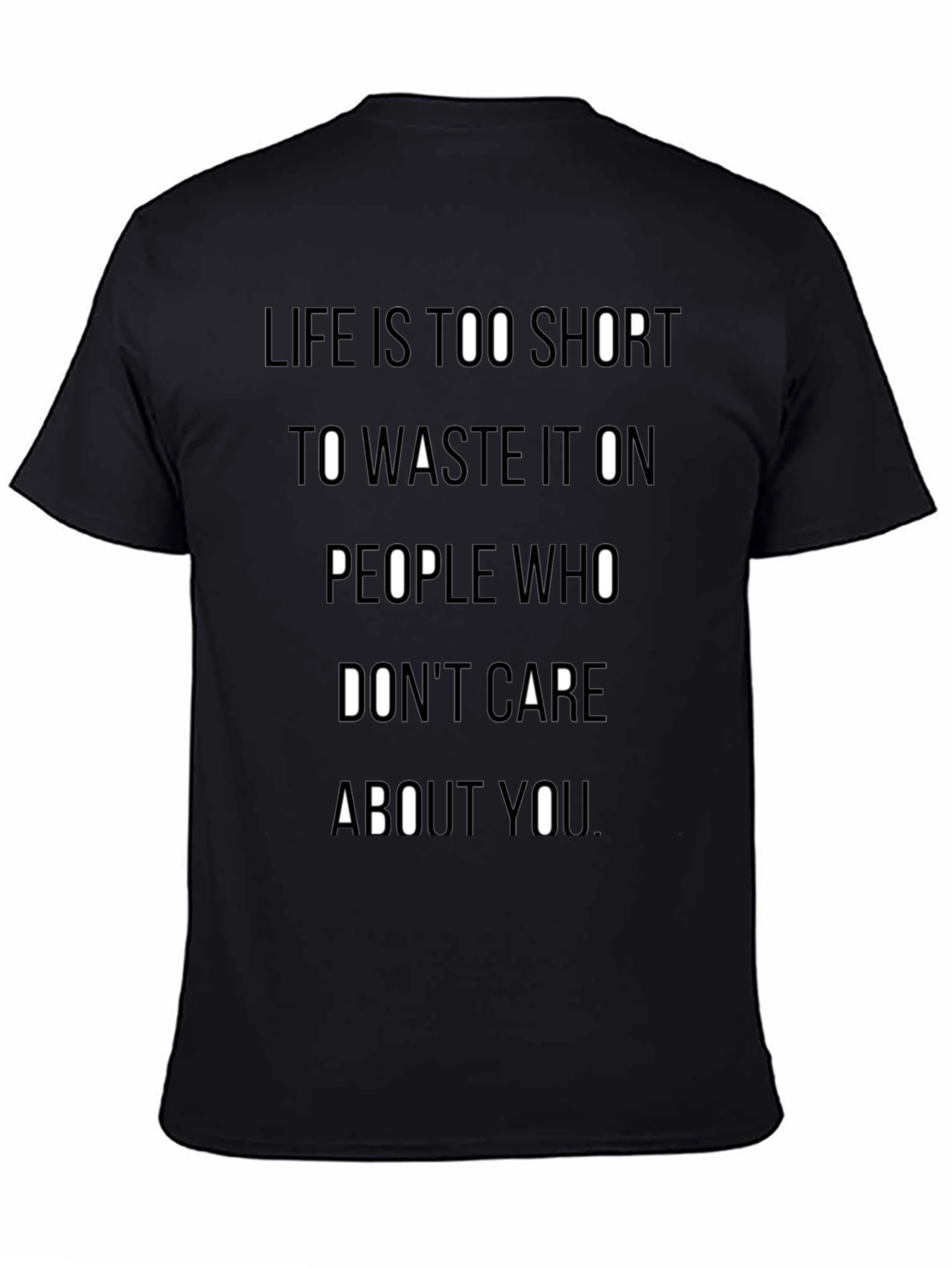 Life is Too Short Graphic T-Shirt - Black