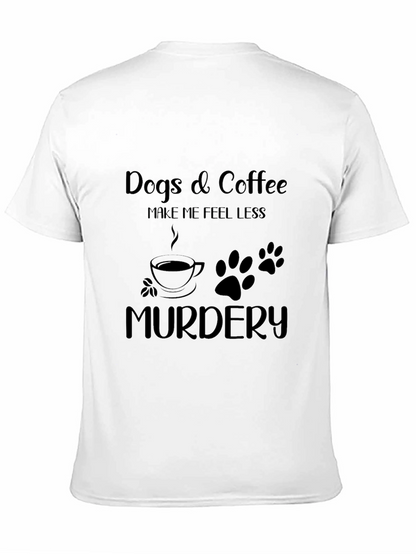 Dogs & Coffee Funny Graphic Tee