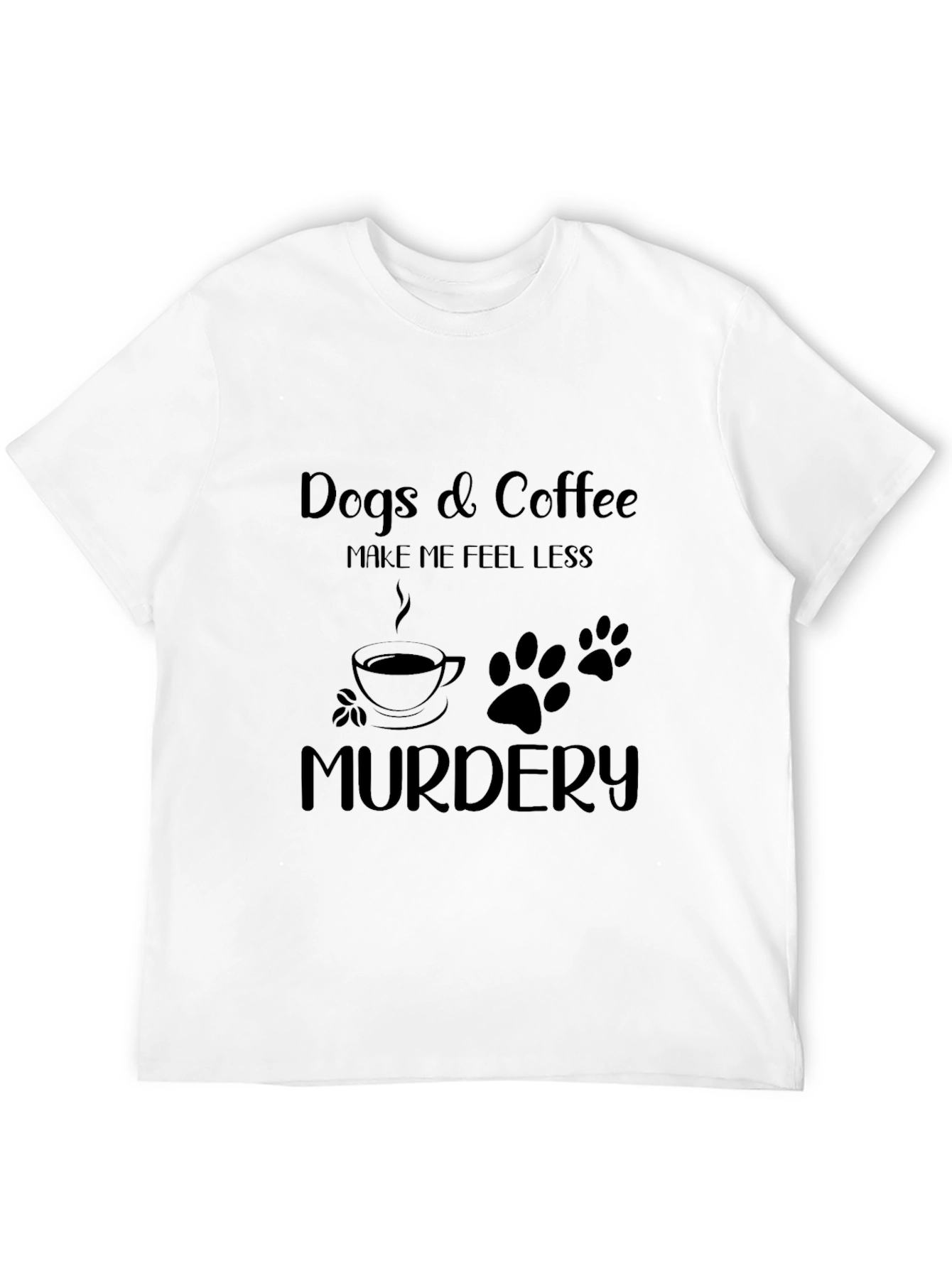 Dogs & Coffee Funny Graphic Tee