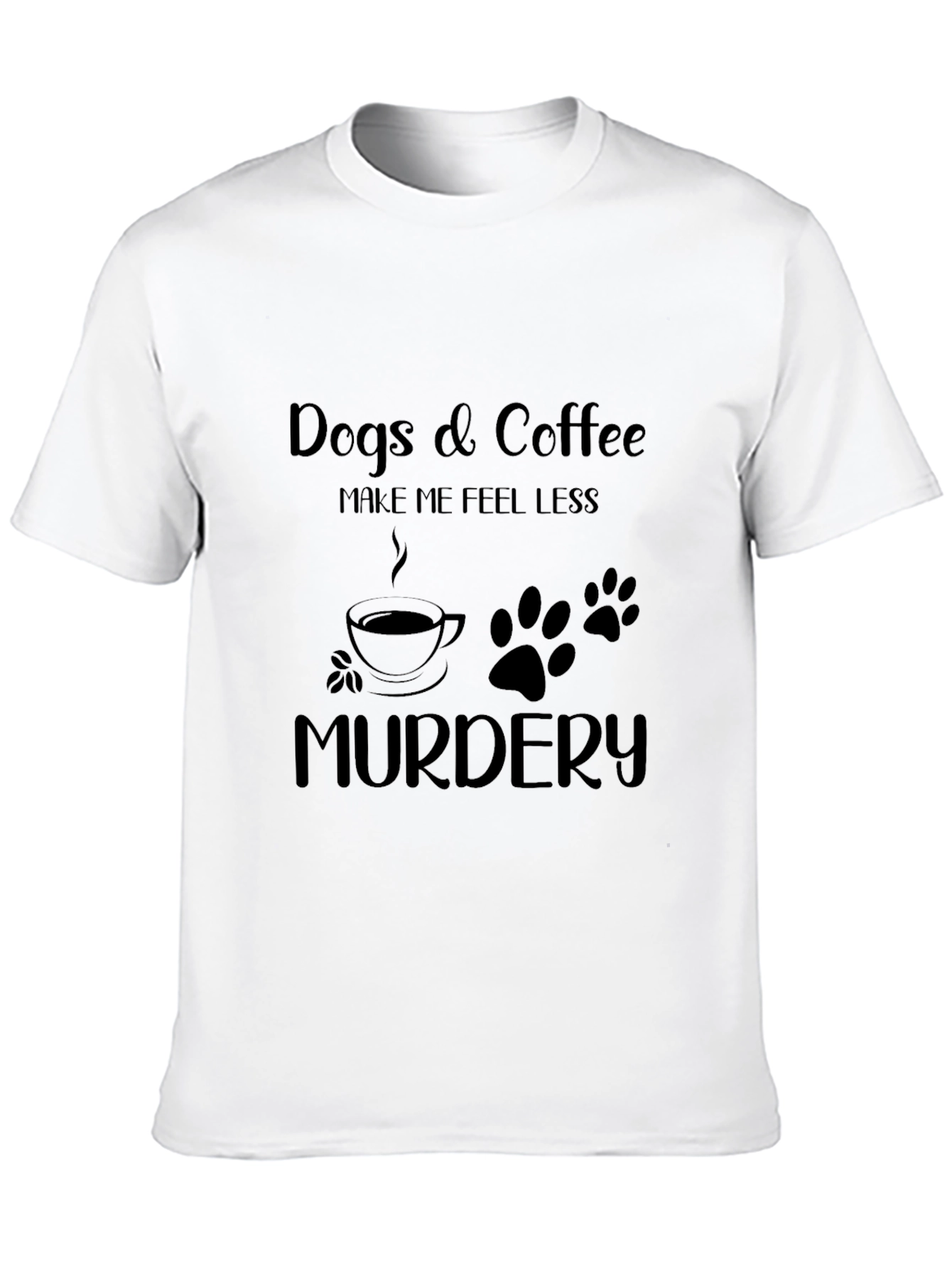 Dogs & Coffee Funny Graphic Tee