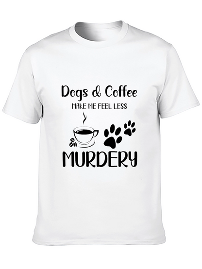 Dogs & Coffee Funny Graphic Tee