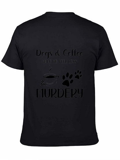 Dogs & Coffee Funny Graphic Tee