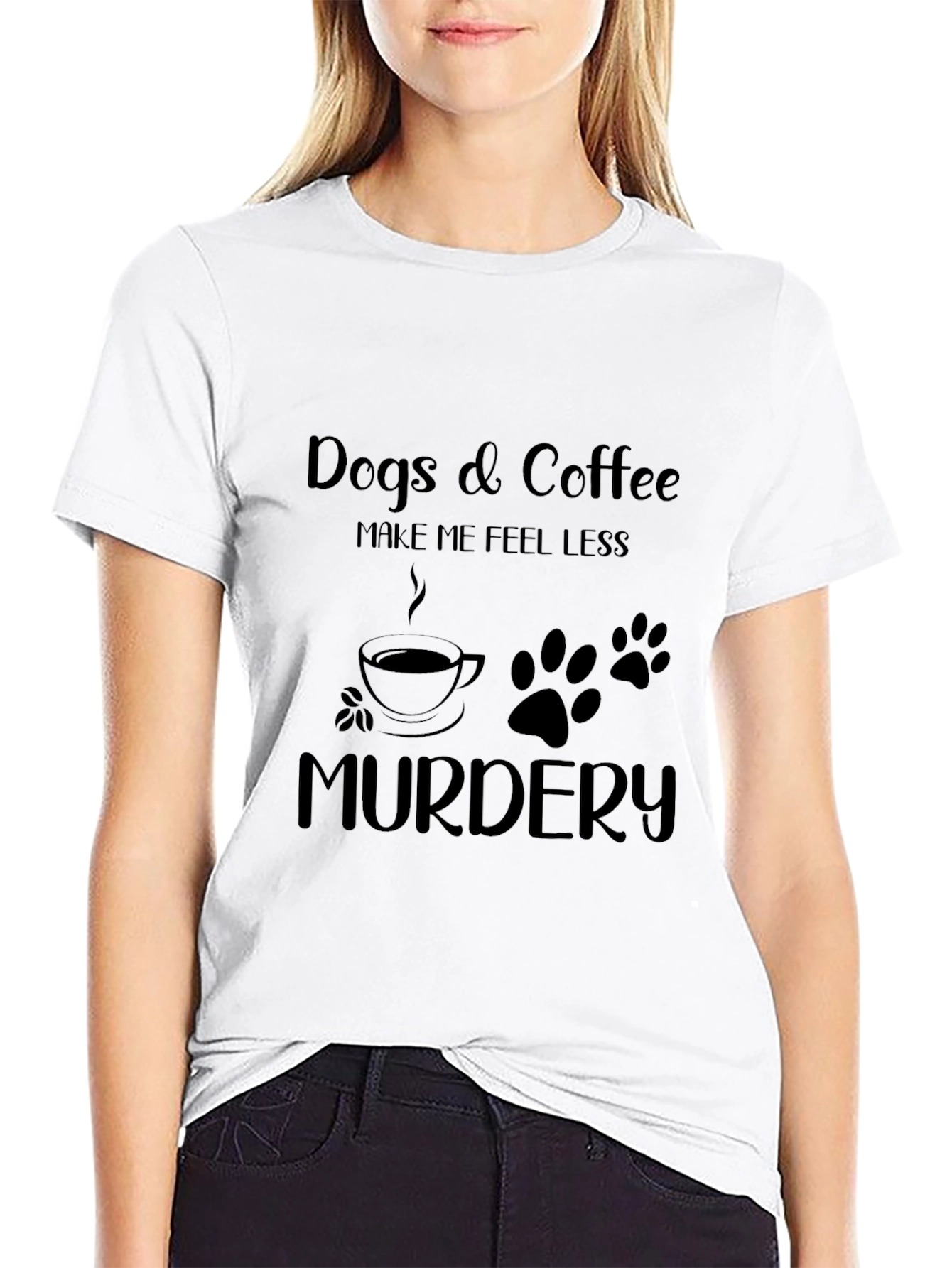 Dogs & Coffee Funny Graphic Tee