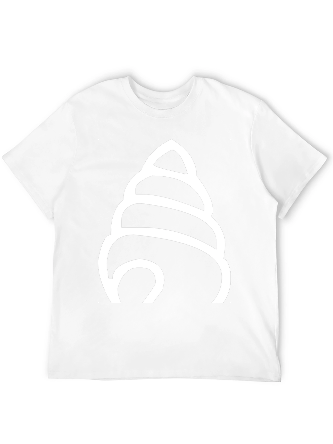 Abstract Seashell Graphic Tee - Modern Black T-Shirt